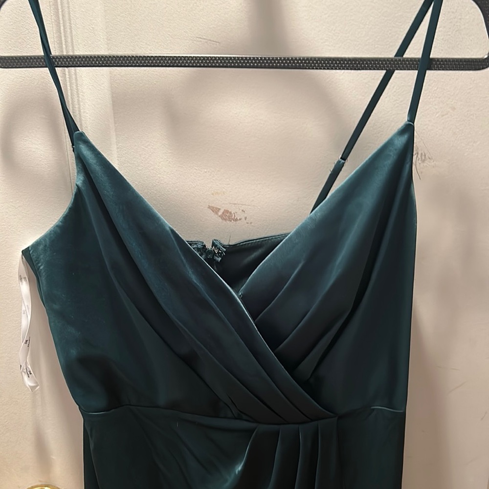 Hunter green Dress David’s bridal